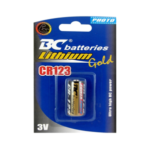 1 ks Líthiová batéria CR123 GOLD 3V
