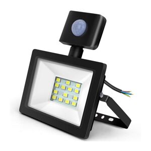 B.V.  - LED Reflektor so senzorom LED/10W/230V 6400K IP65 čierna