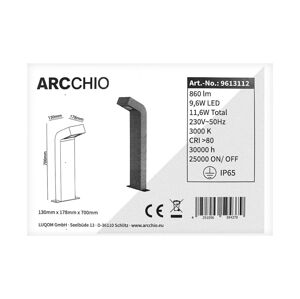 Arcchio Arcchio - LED Vonkajšie stĺpové svietidlo VAVARA LED/9,6W/230V IP65