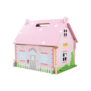 Bigjigs Toys Bigjigs Toys - Prenosný drevený domček pre bábiky