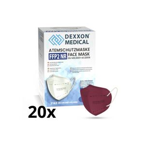DEXXON MEDICAL Respirátor FFP2 NR vínová 20ks