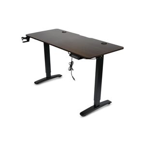 Herný stôl CONTROL s LED RGB podsvietením 140 x 60 cm hnedá/čierna