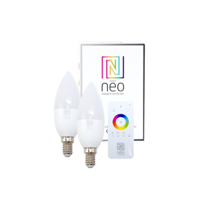 LED žiarovka Neo E14 5W teplá biela, stmievateľná, 2ks + ovládač 07002BD