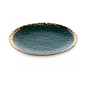 HowHomely Jedálenský tanier KATI 25 cm zelená/zlatá