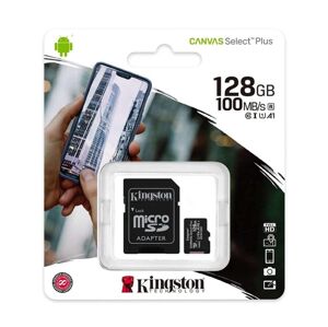 Kingston Kingston SDCS2/128GB- MicroSDXC 128GB Canvas Select Plus U1 100MB/s + SD adaptér