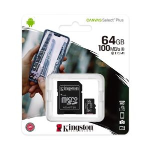 Kingston Kingston SDCS2/64GB - MicroSDXC 64GB Canvas Select Plus U1 100MB/s + SD adaptér