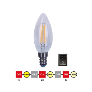Immax LED Stmievateľná žiarovka E14/4W/230V C35 2700
