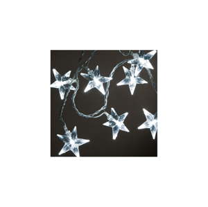 LED Vianočná reťaz STARS 10xLED 3,9m studená biela