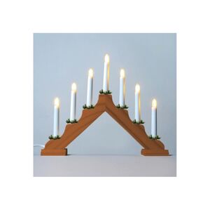 LED Vianočný svietnik FILAMENT 7xLED/0,2W/230V drevo