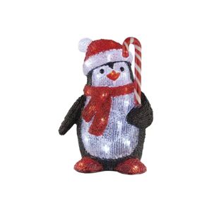 DCFC24 30 LED vianočný tučniak 30,5 cm vonkajšie aj vnútorné studená biela