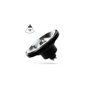 LED Žiarovka AR111 GU10/15W/230V 4000K čierna 10°