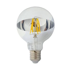 LED Žiarovka so zrkadlovým vrchlíkom DECOR MIRROR G95 E27/8W/230V 4200K strieborná
