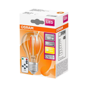 Osram LED Žiarovka VINTAGE E27/7W/230V s diaľkovým ovládačom - Osram