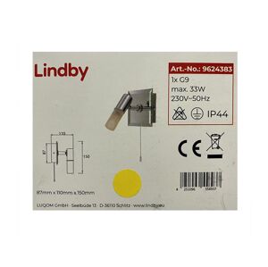 Lindby Lindby - Kúpeľňové nástenné bodové svietidlo ZELA 1xG9/35W/230V IP44