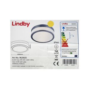 Lindby Lindby - Kúpeľňové stropné svietidlo FLAVI 2xE27/15W/230V IP44 lesklý chróm