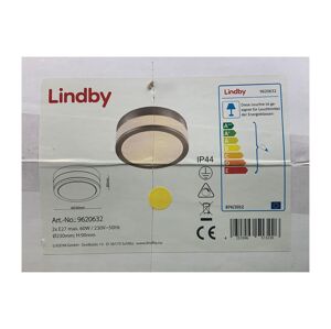 Lindby Lindby - Kúpeľňové stropné svietidlo FLAVI 2xE27/60W/230V IP44 matný chróm