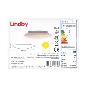 Lindby Lindby - LED Kúpeľňové stropné svietidlo TOAN LED/12W/230V IP44