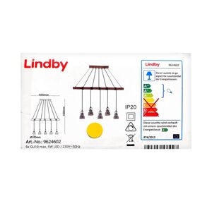 Lindby Lindby - LED Luster na lanku MITIS 5xGU10/5W/230V