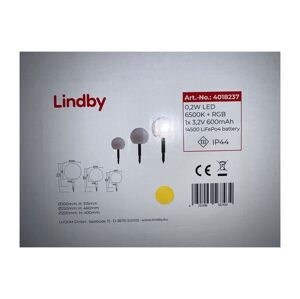 Lindby Lindby - LED RGB Solárna lampa LAGO 3xLED/0,2W/3,7V IP44