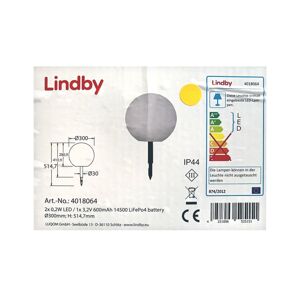 Lindby Lindby - LED Solárne svietidlo LAGO 2xLED/0,2W/3,7V IP44
