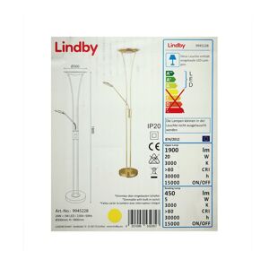 Lindby Lindby - LED Stmievateľná stojacia lampa EDA LED/17,5W/230V + LED/3,5W