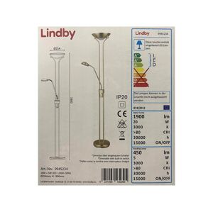 Lindby Lindby - LED Stmievateľná stojacia lampa JOSEFIN 1xLED/20W/230V + 1xLED/5W