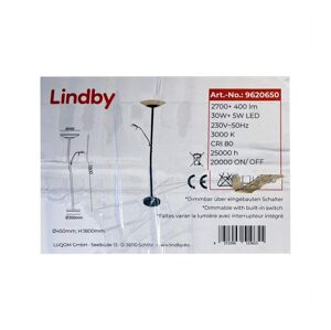Lindby Lindby - LED Stmievateľná stojacia lampa RAGNA LED/30W/230V + LED/5W/230V