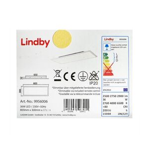 Lindby Lindby - LED Stmievateľné stropné svietidlo LIVEL LED/36W/230V + DO