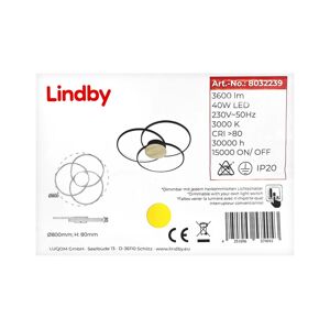 Lindby Lindby - LED Stmievateľné stropné svietidlo RILEY LED/40W/230V