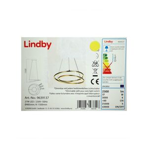 Lindby Lindby - LED Stmievateľný luster na lanku DAVIAN LED/37W/230V