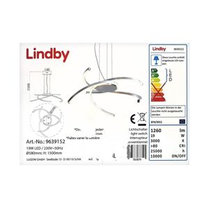 Lindby Lindby - LED Stmievateľný luster na lanku KATRIS LED/19W/230V