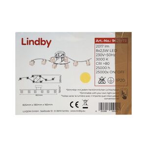 Lindby Lindby - LED Stmievateľný prisadený luster YARO 8xLED/2,5W/230V