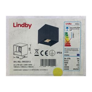Lindby Lindby - LED Vonkajšie nástenné svietidlo ELLA 2xLED/2,1W/230V IP54