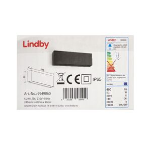 Lindby Lindby - LED Vonkajšie nástenné svietidlo JARTE LED/5,2W/230V IP65