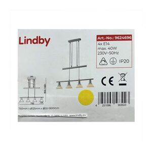 Lindby Lindby - Luster na lanku DELIRA 4xE14/40W/230V matný chróm