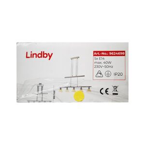 Lindby Lindby - Luster na lanku DELIRA 5xE14/40W/230V matný chróm