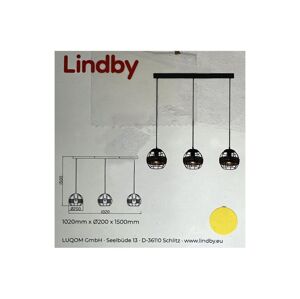 Lindby Lindby - Luster na lanku KASKA 3xE27/60W/230V