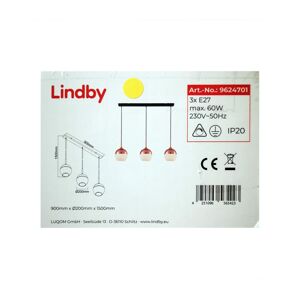 Lindby Lindby - Luster na lanku RANGINA 3xE27/60W/230V