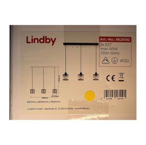 Lindby Lindby - Luster na lanku VELLA 3xE27/60W/230V