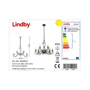 Lindby Lindby - Luster na reťazi CALEB 9xE14/40W/230V