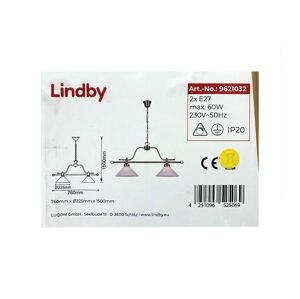Lindby Lindby - Luster na reťazi OTIS 2xE27/60W/230V
