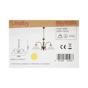 Lindby Lindby - Luster na reťazi OTIS 3xE27/60W/230V