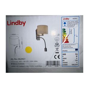 Lindby Lindby - Nástěnná lampa FLORENS 1xE14/40W/230V + LED/4W/230V