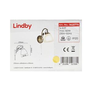 Lindby Lindby - Nástenná lampa MICHALINA 1xE27/60W/230V