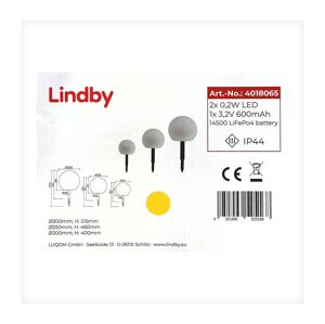 Lindby Lindby - SADA 3x LED Solárna lampa LAGO LED/0,4W/3,7V IP44