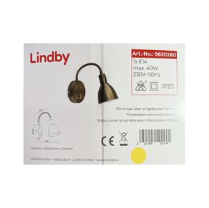 Lindby Lindby - Stmievateľná nástenná lampa AMREI 1xE14/40W/230V