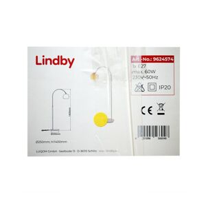 Lindby Lindby - Stojacia lampa CYNTHIA 1xE27/60W/230V