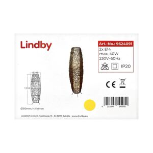 Lindby Lindby - Stojacia lampa NIAS 2xE14/40W/230V