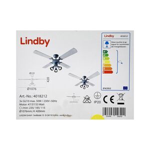 Lindby Lindby - Stropné svietidlo s látorom ANNEKE 3xGU10/50W/230V