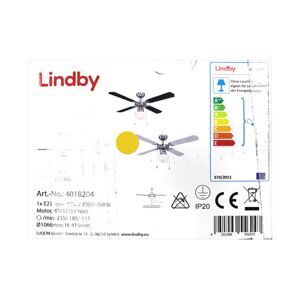 Lindby Lindby - Stropný látor JOULIN 1xE27/60W/230V